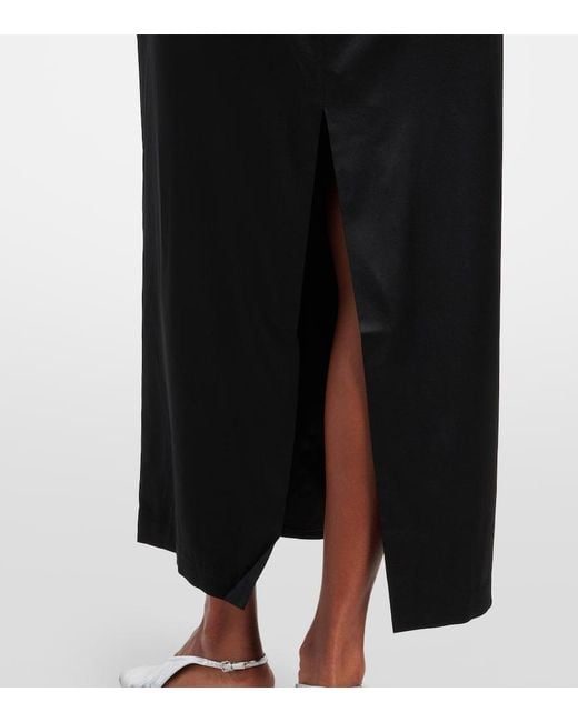 Sir Black Sonora Evening Silk-Blend Satin Midi Dress
