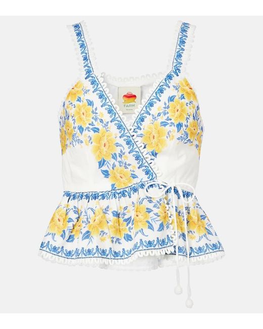 Farm Rio Blue Top Zuli Aus Baumwolle
