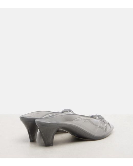 Chloé Gray Jelly Mules