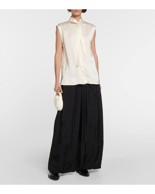Jil Sander Natural Bluse Aus Satin