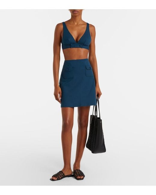 Eres Blue Maritime Miniskirt