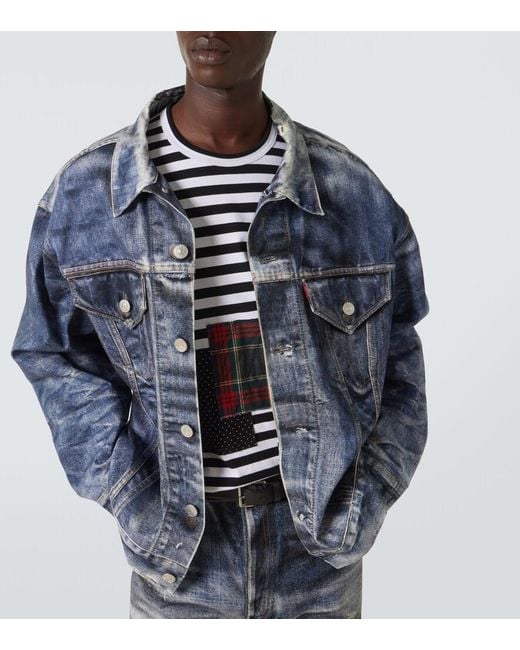 Junya Watanabe Blue X Levi's Printed Denim Jacket for men