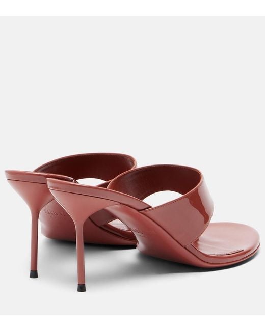 Paris Texas Red Lidia Patent Leather Thong Sandals