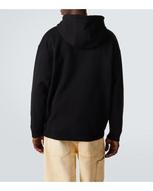 Loewe Black Anagram Cotton Jersey Hoodie for men