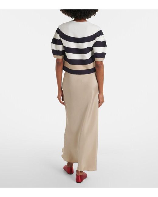 Max Mara Natural Silk Satin Slip Skirt