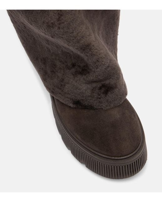 Bogner Black Stiefel Turin Aus Shearling Und Veloursleder
