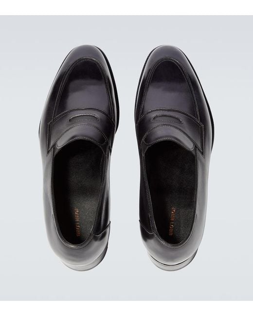 John Lobb Loafers Montgomery Aus Leder in Black für Herren