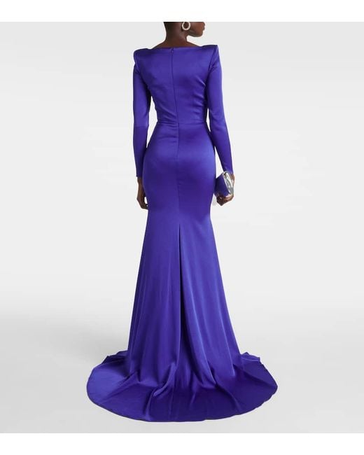 Vestido de fiesta de saten Alex Perry de color Purple