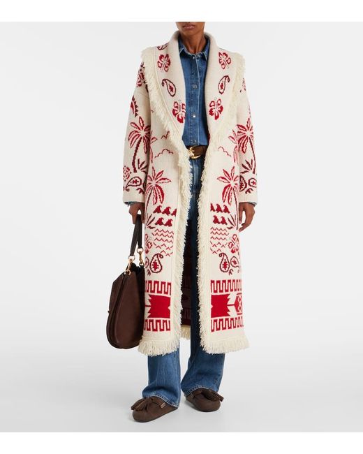 Alanui Red Glimpse Of Eden Coat