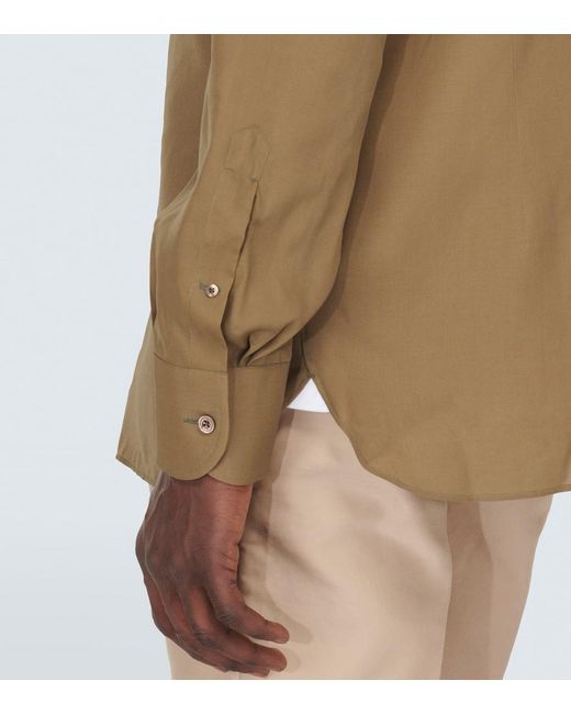 Tom Ford Green Silk Poplin Shirt for men