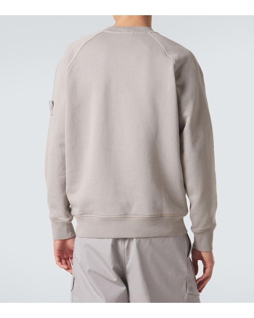 Stone Island Gray Compass Cotton Jersey Sweatshirt for men