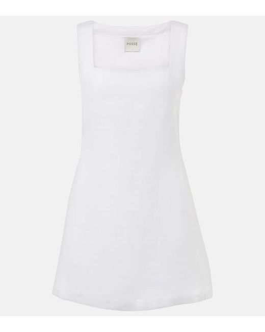 Posse White Minikleid Alice Aus Leinen