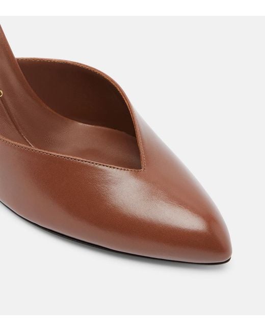 Herbert Levine Brown Sitting Pretty Leather Mules
