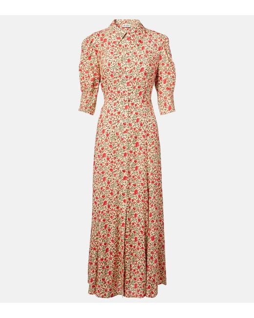 Abito Midi Bloom Con Stampa Floreale di Rixo in Pink