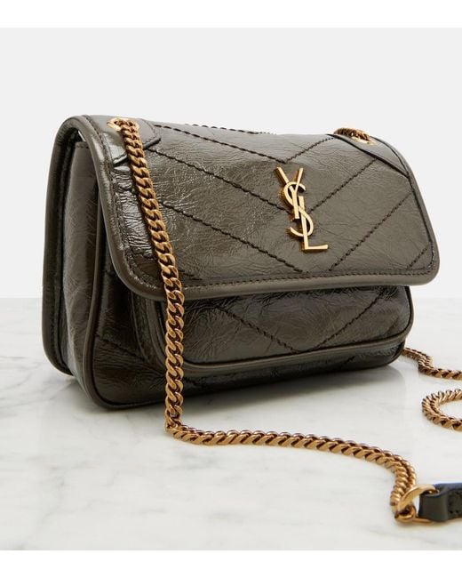 Saint Laurent Black Niki Mini Leather Shoulder Bag