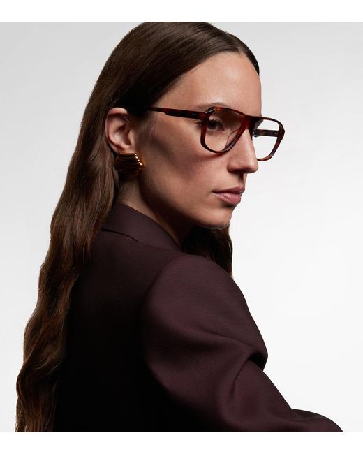 Khaite Brown X Oliver Peoples 1978Rx Aviator Glasses