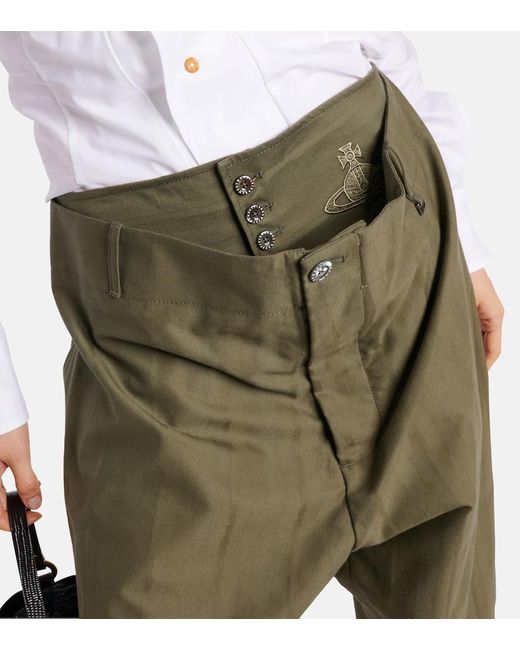 Vivienne Westwood Green Weite Cropped-Hose Alien Aus Baumwolle