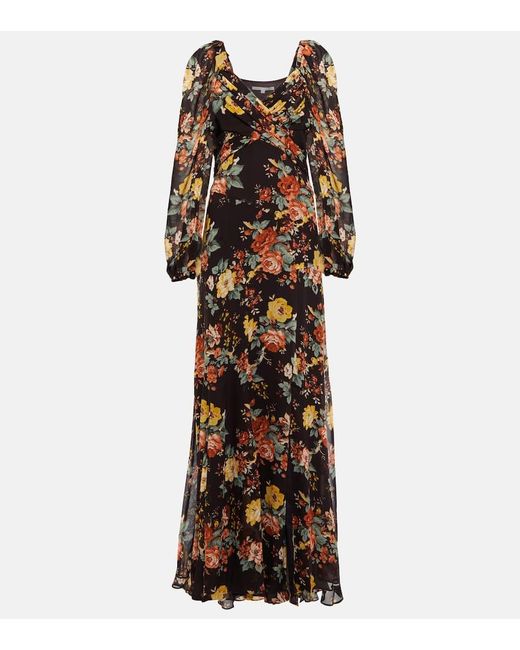 Vestido Largo Avani De Seda Veronica Beard de color Multicolor