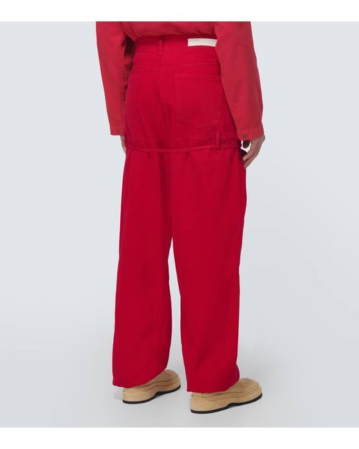 Jeans A Gamba Larga Le De Nimes di Jacquemus in Red da Uomo
