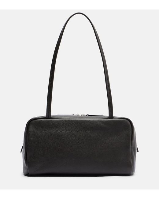 The Row Black Astra Leather Shoulder Bag