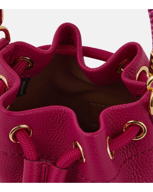 Marc Jacobs Red The Mini Leather Bucket Bag