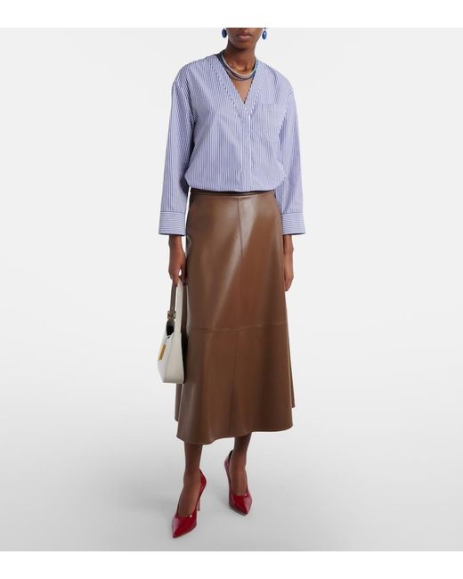 Max Mara Blue Chicca Cotton Poplin Shirt