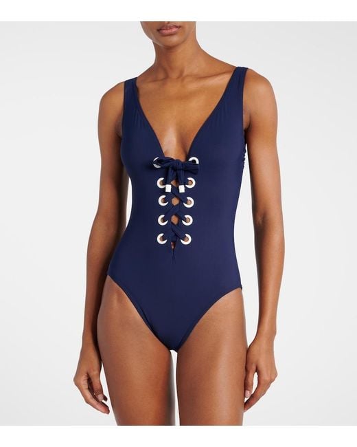 Karla Colletto Blue Lulu Swimsuit