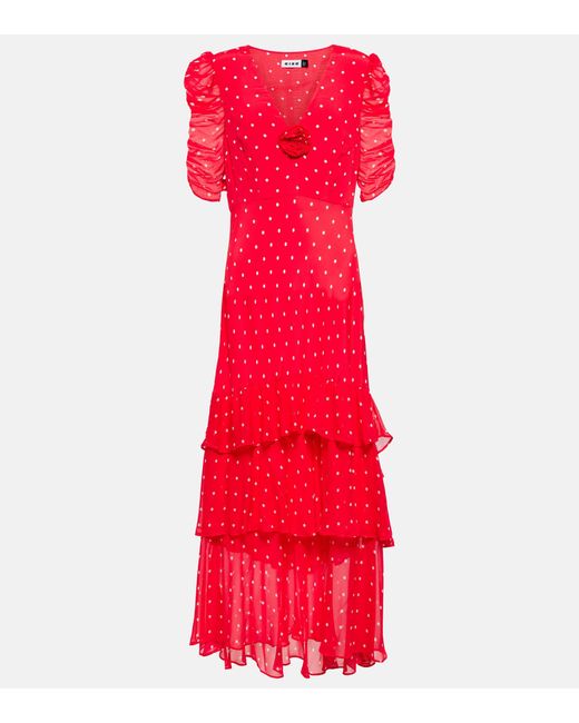 rixo blue polka dot dress