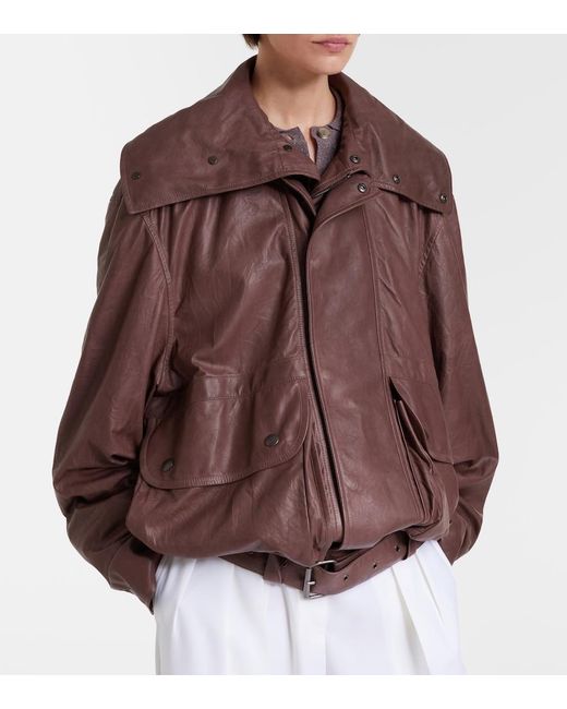 Calvin Klein Brown Isa Leather Jacket