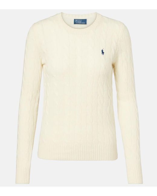 Polo Ralph Lauren Natural Pullover Pony Aus Wolle Und Kaschmir