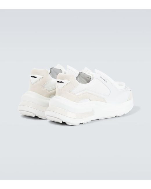 Prada Sneakers Systeme aus Leder in White für Herren