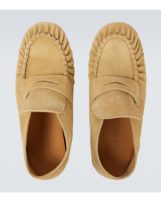 Loewe Mokassins Aus Veloursleder in Natural für Herren