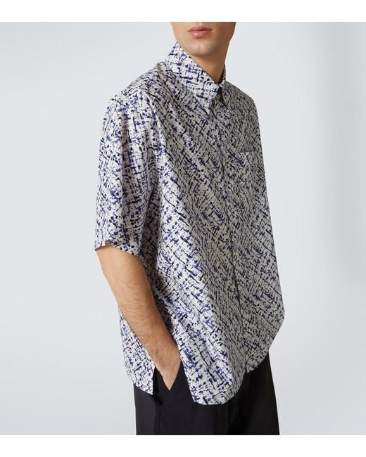 Camisa De Algodon Estampada Plan C de hombre de color Blue