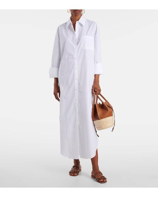 Frankie Shop White Hemdblusenkleid Helena Aus Baumwolle