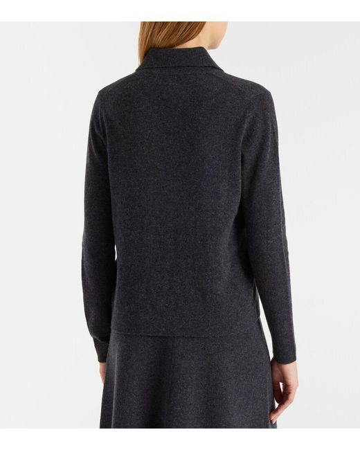 Jardin Des Orangers Black Wool And Cashmere Polo Sweater