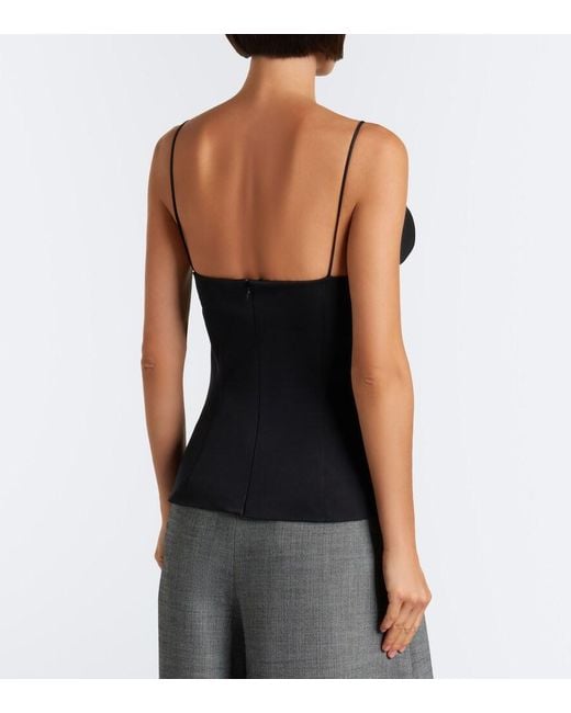 Magda Butrym Black Cotton And Silk Top