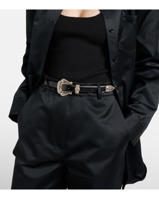 DEHANCHE Black Santo Leather Belt