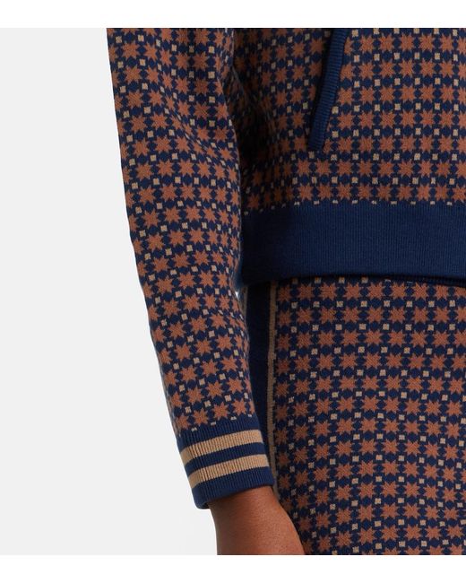 The Upside Blue Lumiere Margot Cotton-Blend Sweater