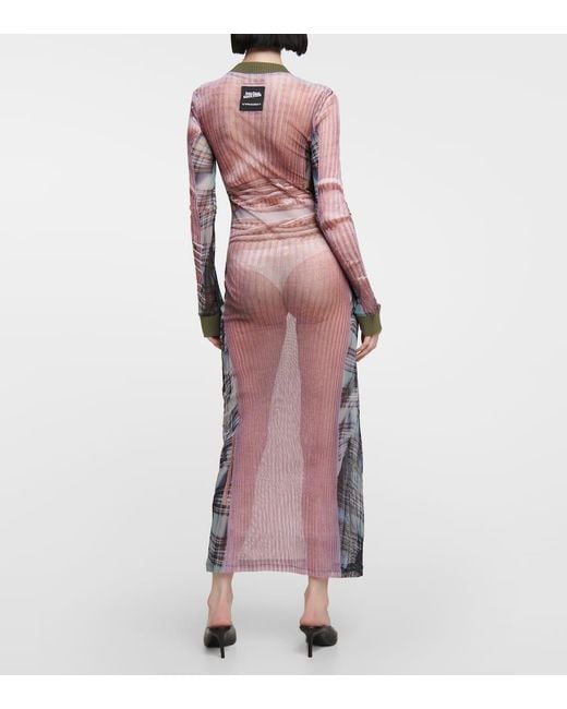 Y. Project Multicolor X Jean Paul Gaultier Trompe L'Oeil Maxi Dress