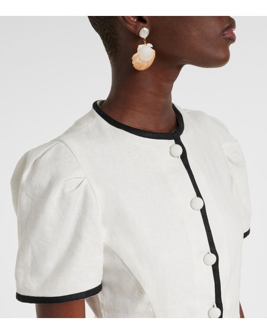 Faithfull The Brand Natural Jane Linen Minidress