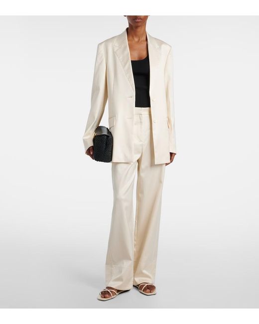 Totême Natural High-Rise Wide-Leg Pants