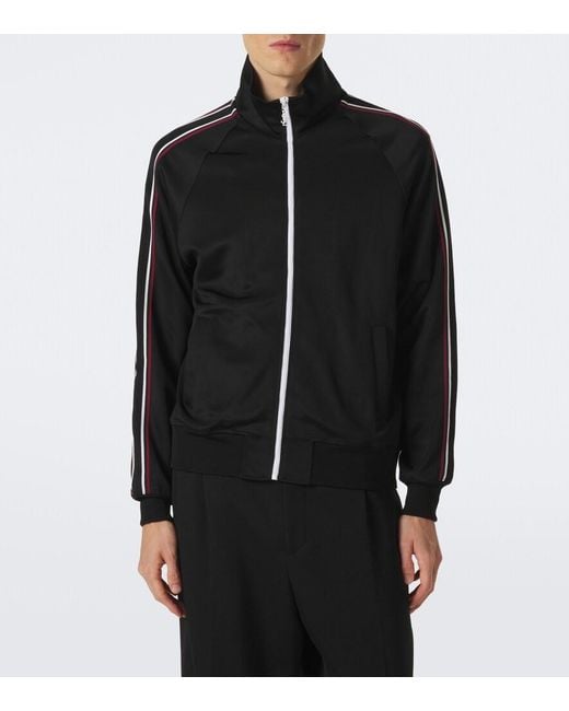 Saint Laurent Black Striped Track Jacket for men