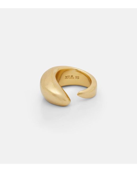 Bottega Veneta White Prisma-Plated Sterling Ring