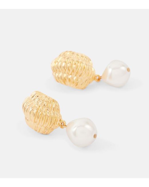 Jennifer Behr Metallic Ohrringe Asha Mit Zierperlen