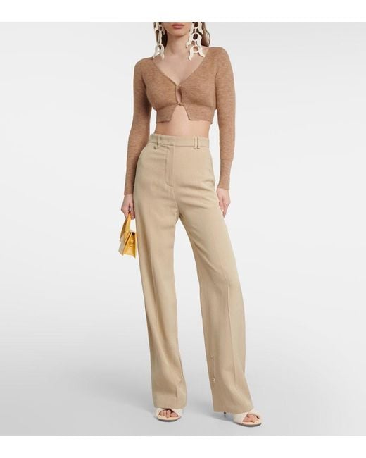 Jacquemus Natural Le Cardigan Alzou Cropped Cardigan