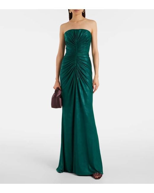 Elie Saab Green Robe Aus Jersey
