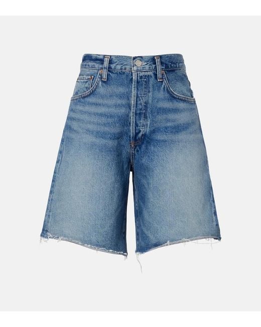 Agolde Blue Indra Denim Bermuda Shorts