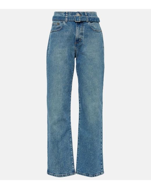 Proenza Schouler Blue Mid-Rise Straight Jeans Ellsworth
