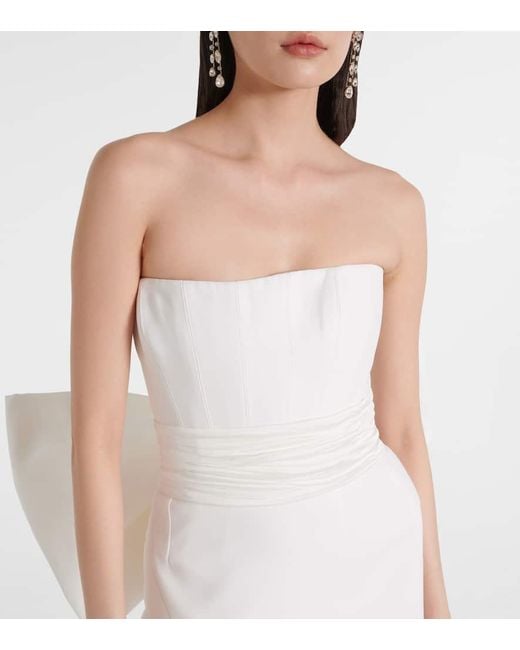 Vestido De Novia Nefertiti De Saten Con Lazo The New Arrivals Ilkyaz Ozel de color White