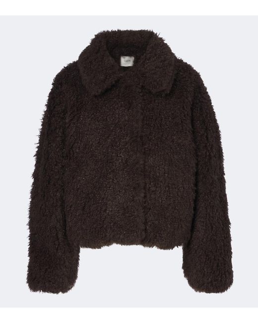 Vince Black Cropped Boucle Blouson Jacket